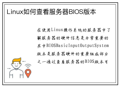 Linux如何查看服务器BIOS版本